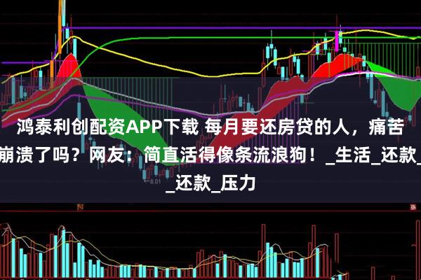 鸿泰利创配资APP下载 每月要还房贷的人，痛苦到快崩溃了吗？网友：简直活得像条流浪狗！_生活_还款_压力