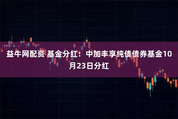 益牛网配资 基金分红:中加丰享纯债债券基金10月23日分红