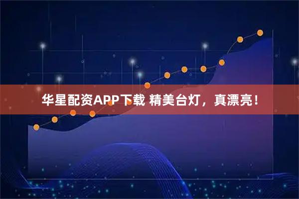 华星配资APP下载 精美台灯，真漂亮！